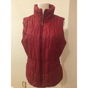 Coldwater Creek  Womens XS Clay Rust Matte Puffer Vest Jacket Zip Front